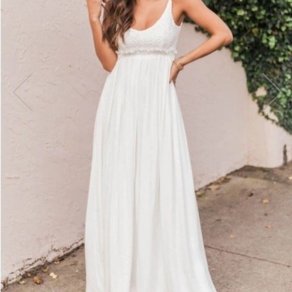 Pink Lily Dresses & Skirts - NWOT Pink Lily Once in a Lifetime maxi  dress white